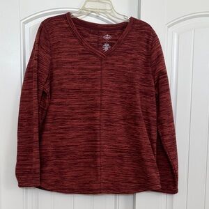 Fleece top St. John’s bay. Rust color. Size large. V-neck. NWT